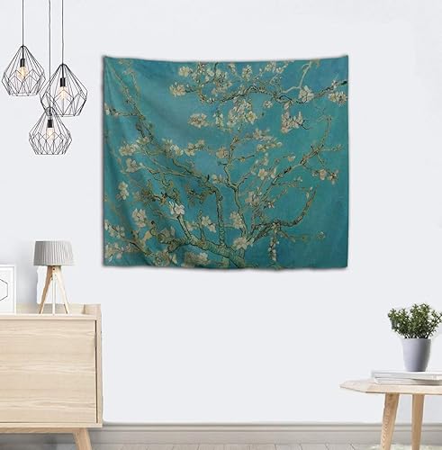 Miniatura 4 de WIHVE - Tapiz para colgar en la pared, de diseño floral bohemio, hippie, psicodélico, étnico, decorativo, de tela para dormitorio, decoración del