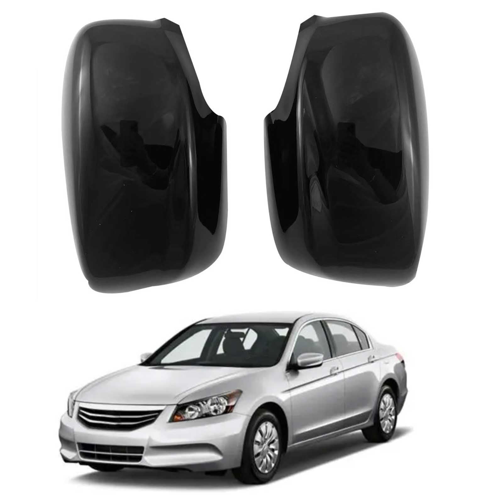 PAPEP Door Mirror Cover Caps for Accord 2008-2012, Left Right Side Wing Rearview Mirror Cover Lid 2 Pieces Exterior Styling Accessory,Glossy black