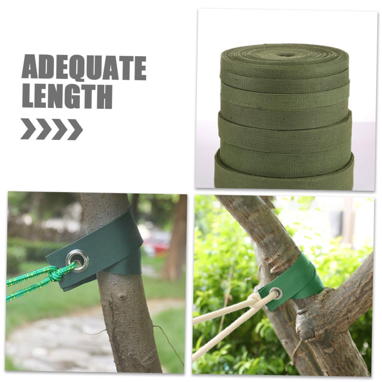 Abaodam Gartenbaum Bindeband Baumstützgurt Pflanzenbinder 3cm Breit 2mm Stark 20m Lang Canvas Baumgurt zur Baumbefestigung und Pflanzenschutz im Garten