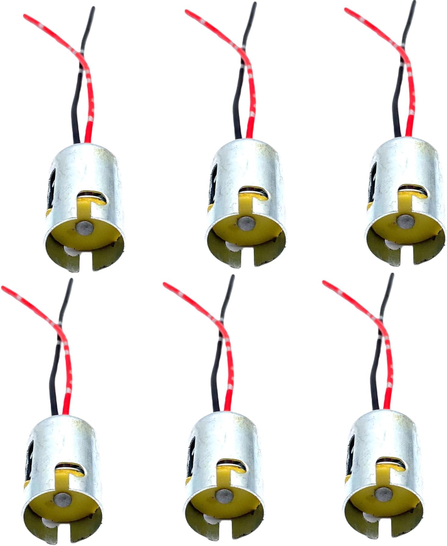 6 Pcs 1156 BA15S S25 Bulb Socket Plug Sockets, Single Contact Bayonet 1156 BA15S S25 LED Bulb Socket Pigtail Cable for Car Turn Signal Tail Stop Brake Light Rear Light