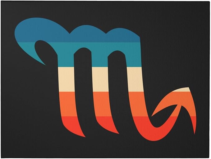 QIKLMMA Unframe Zodiac Sign Scorpio Symbol Wall Art 12x16 Inch Canvas Prints Wall Decor For Home Living Room Bedroom Bathroom