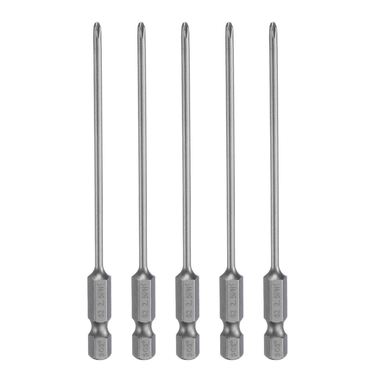 1/5/10 embouts de tournevis Phillips 100 mm PH1 PH2 PH3 0,6 cm