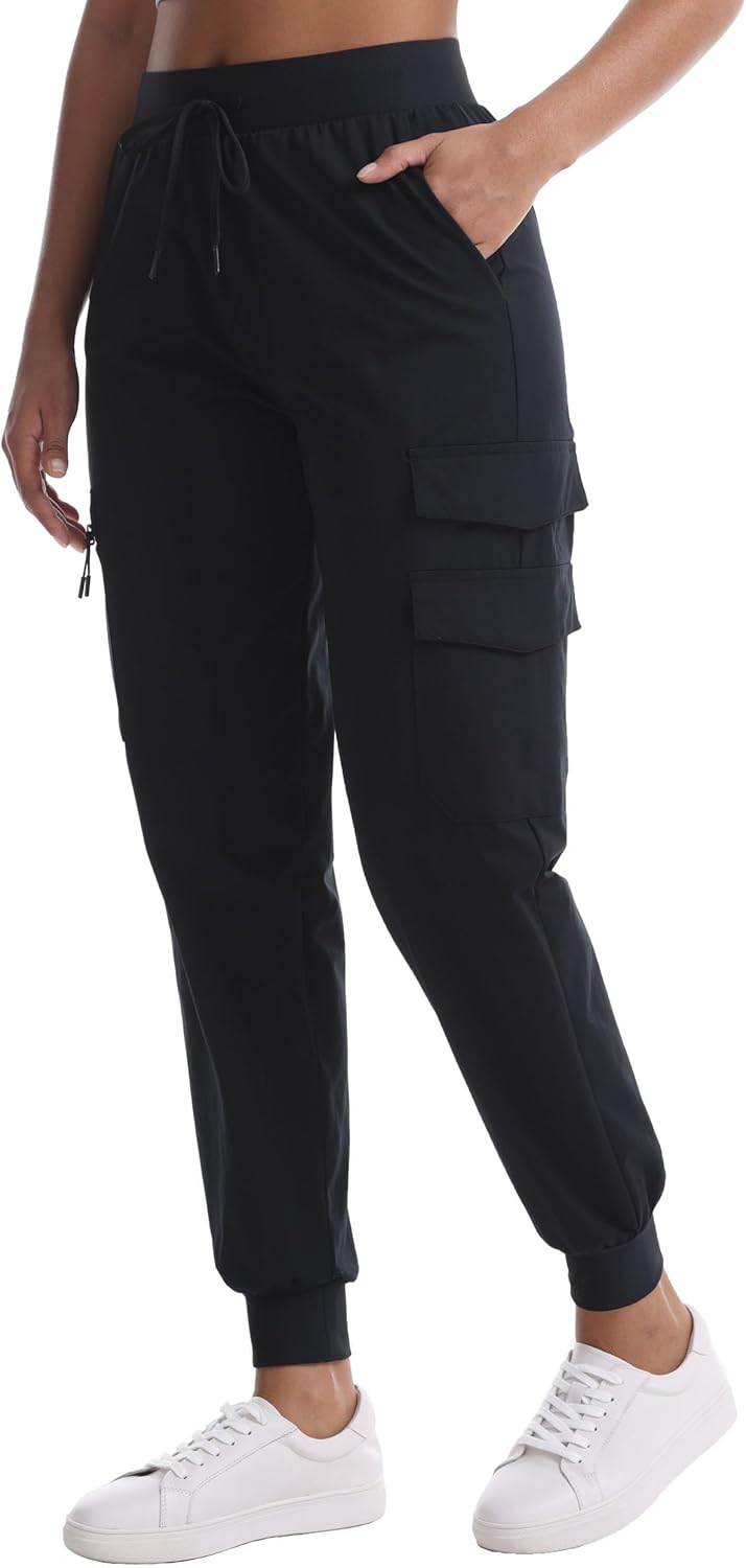 Quick Dry Women's Cargo Pants with Pockets Lightweight Hiking Joggers for Workout Athletic Casual Outdoor Camping - Image 3
