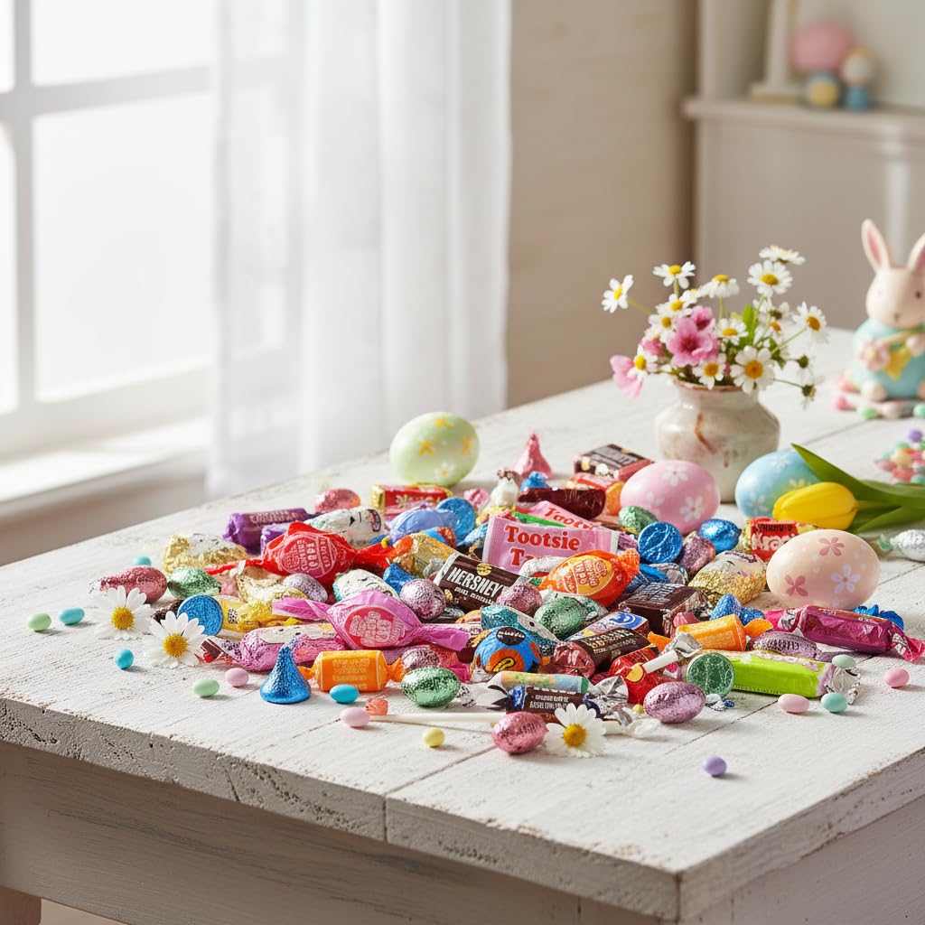 Easter Candy Bulk Variety Pack 2lb - Assorted Chocolate Bulk Easter Candy Individually Wrapped for Party Favors, Easter Egg Fillers & Easter Basket Stuffers - 2 Pounds