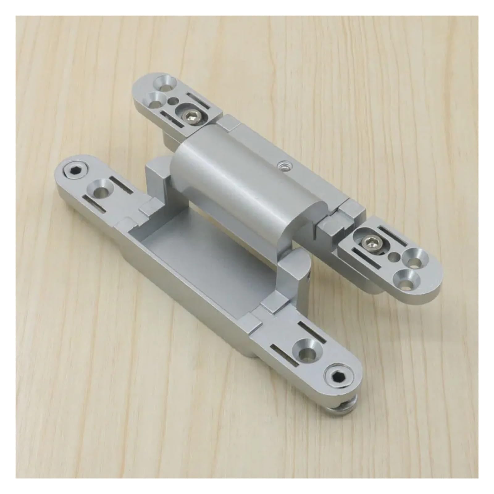 YMUGUEGH Rebated doors invisible hinges adjusted in 2 ways(Silver)