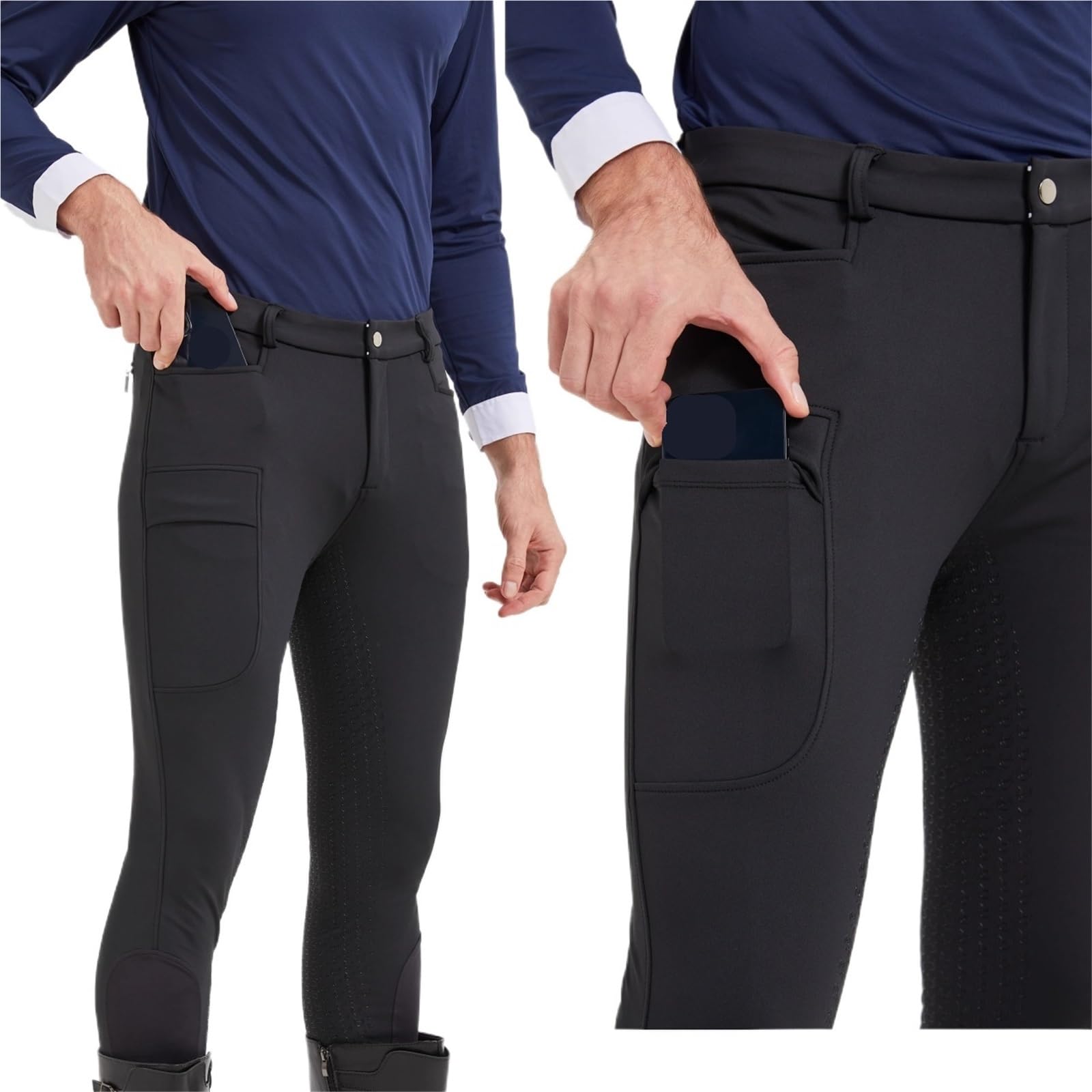 Pantalones Montar a Caballo Mujer Pantalones de equitación for Hombre, Pantalones ecuestres, Equipo Completo Silicona for Jinete(XL)