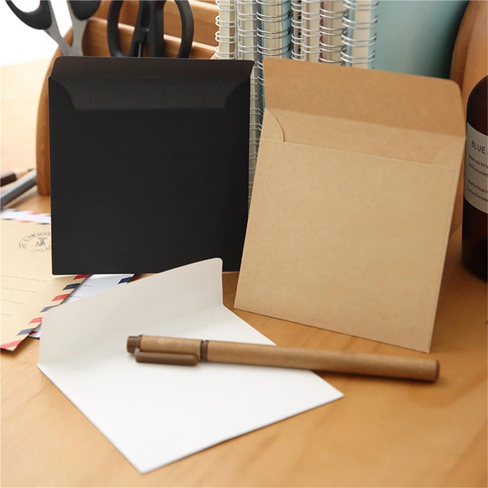 Lot de 300 enveloppes en papier kraft pour petites cartes, pièces de monnaie, clés, billets