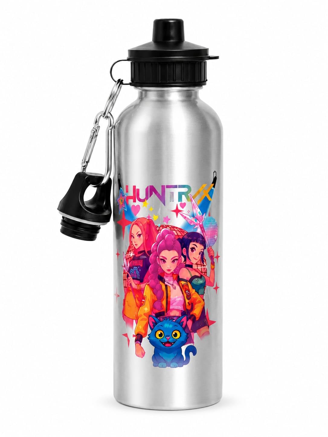lumous rola Huntrx Aluminium Water Bottle with Carabiner, 600ml