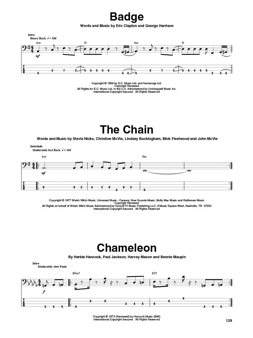 The Ultimate Bass Songbook | Noten und Tabulatur für Bassgitarre | Notenbuch mit 70 klassischen Songs mit originalgetreuen Transkriptionen und ... Easy Bass Melodies (GUITARE BASSE)