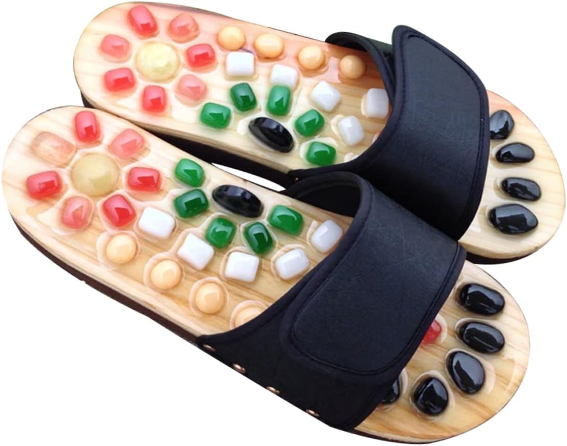 Foot Health Massage Slippers Cobblestone Soles Natural Jade Pu Foot Pain Relief