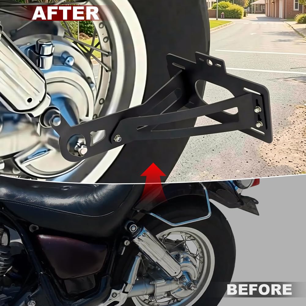 Seitlicher Kennzeichenhalter passend für Yamaha XV 535 Virago