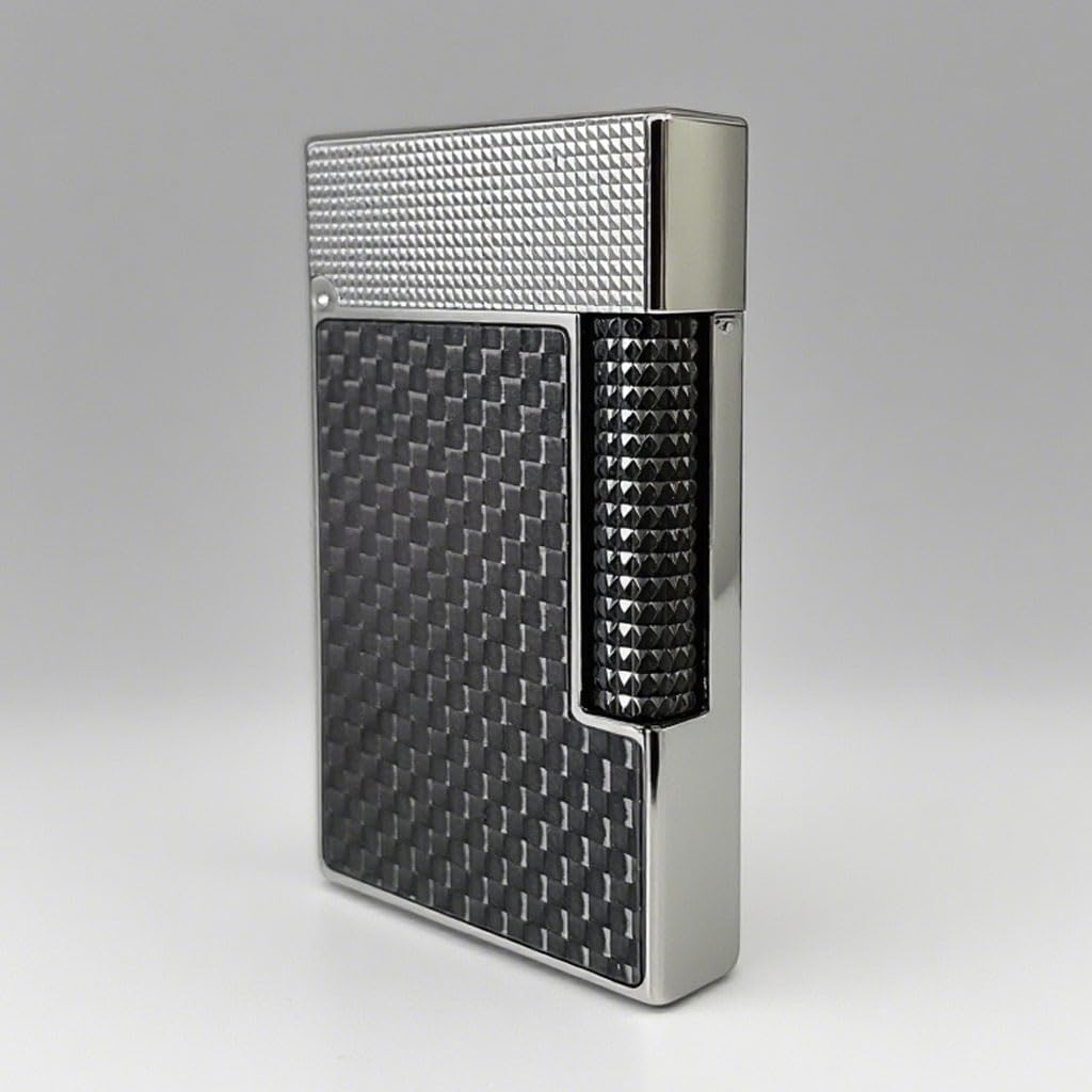 High-end Butane Gas Lighter Inlaid Colorful Shell Flip Sound Side-Sliding Wheel Ignition for Decoration Collection Gift Silver 3