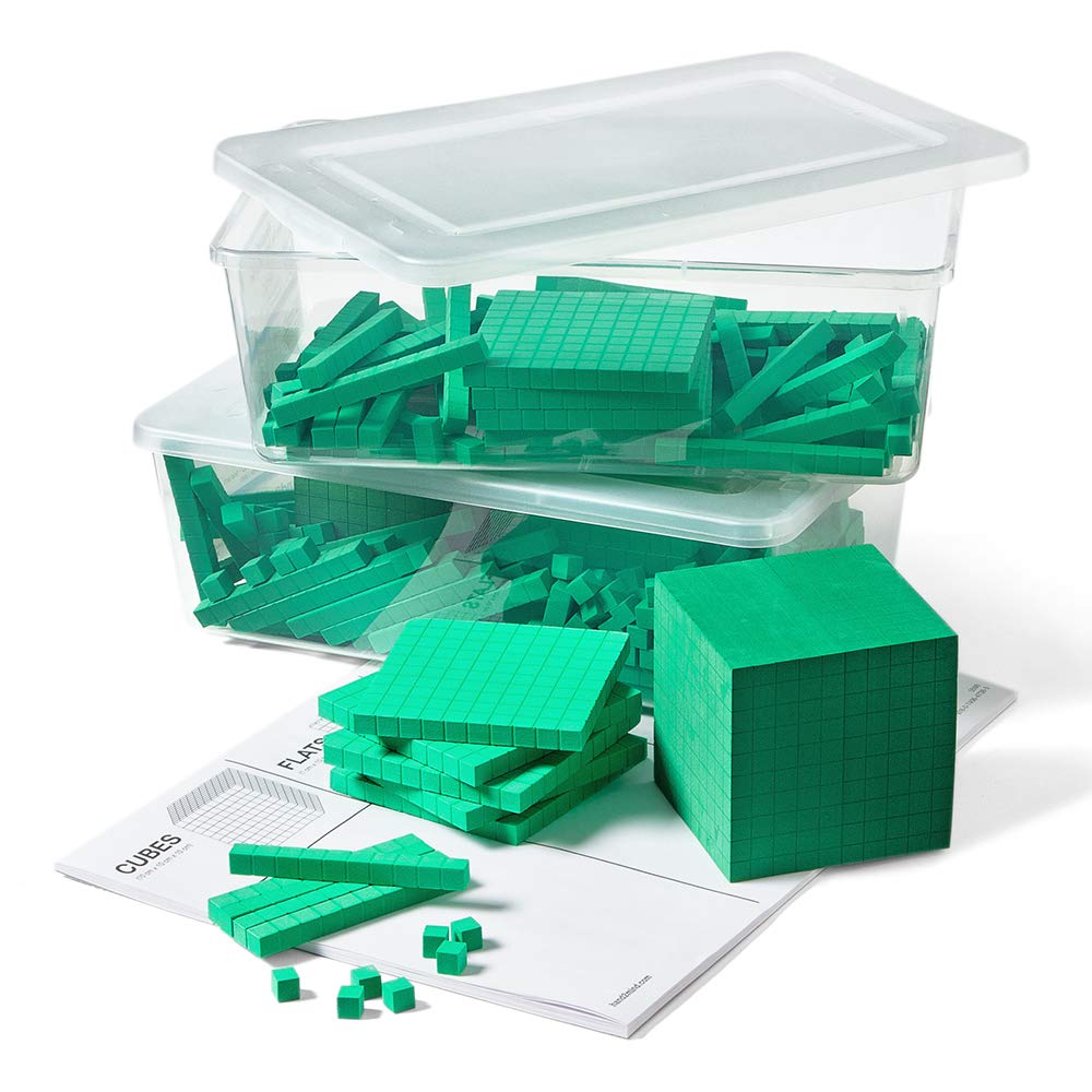 Buy hand2mind Green Foam Base Ten Blocks Complete Set, Place Value