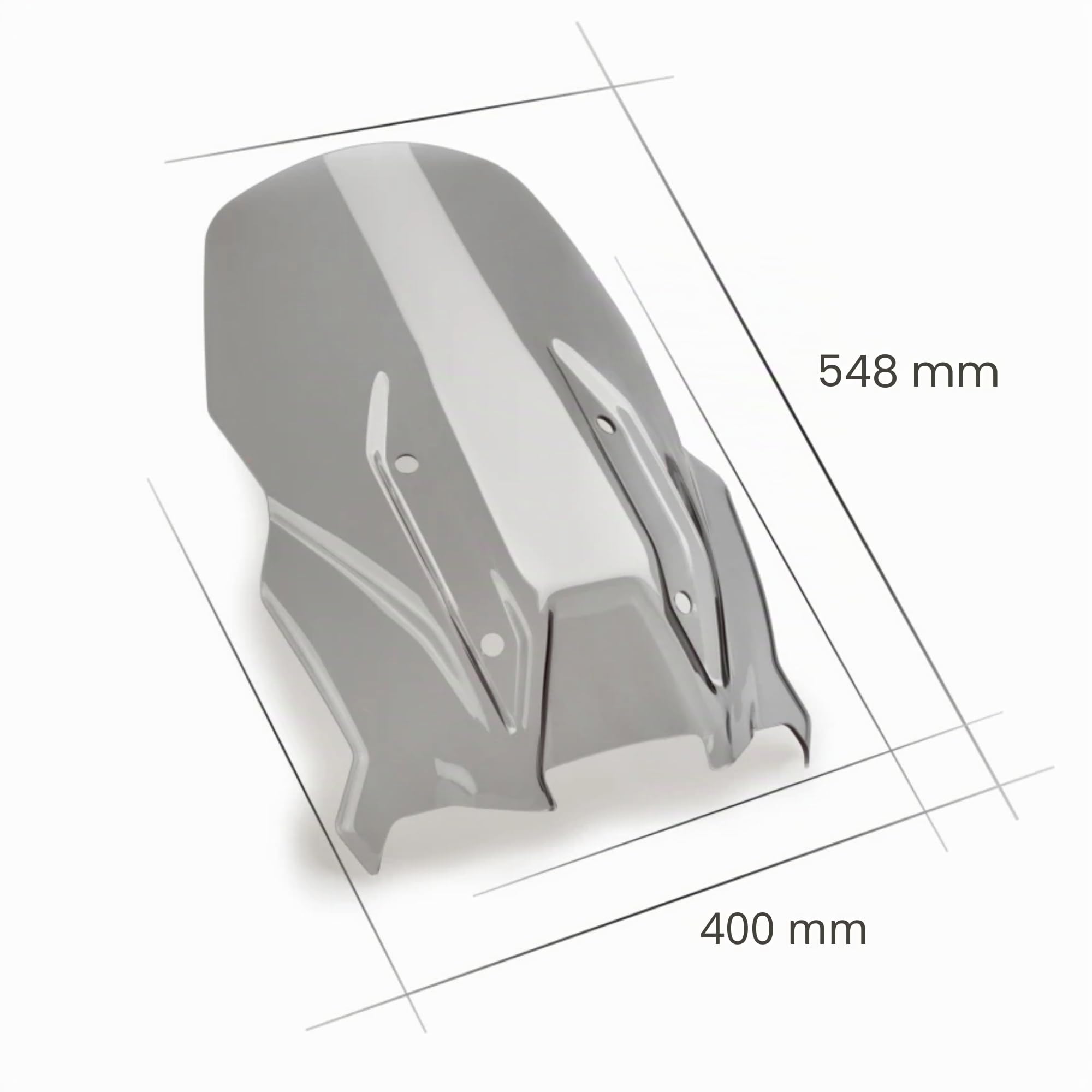 Cupolino Moto Parabrezza Plexiglass JD9 Touring FUME' CHIARO Compatibile con APRILIA TUAREG 660 2022/2026