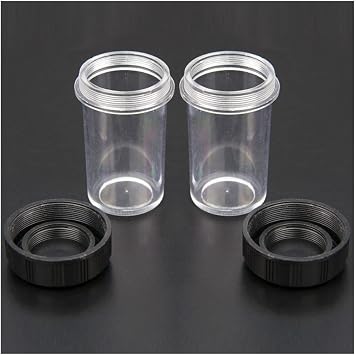 Microscope Accessories Kit - Objective Lens Box - Plastic - Transparent - 45mm/60mm - RMS Thread - Microscope Slides 4 PCS
