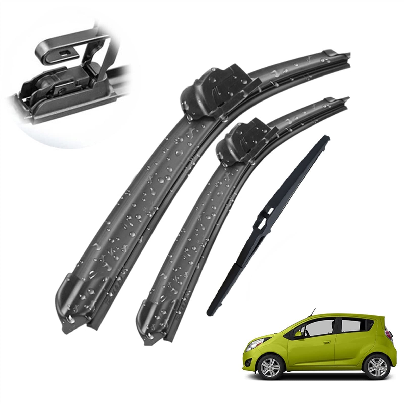 Balais essuie-glace Chevrolet Spark M300 pare-brise avant arrière 21 16 12