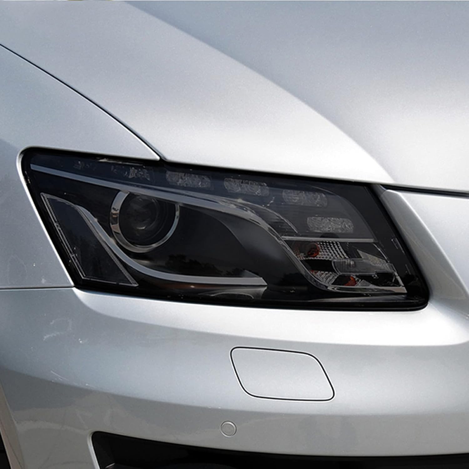 SamLng Car Front Light Film for Audi Q5 SQ5 FY 8R 2009-2020 Accessories 2 Pcs Car Headlight Tint Black Protective Film Protection Transparent TPU Sticker