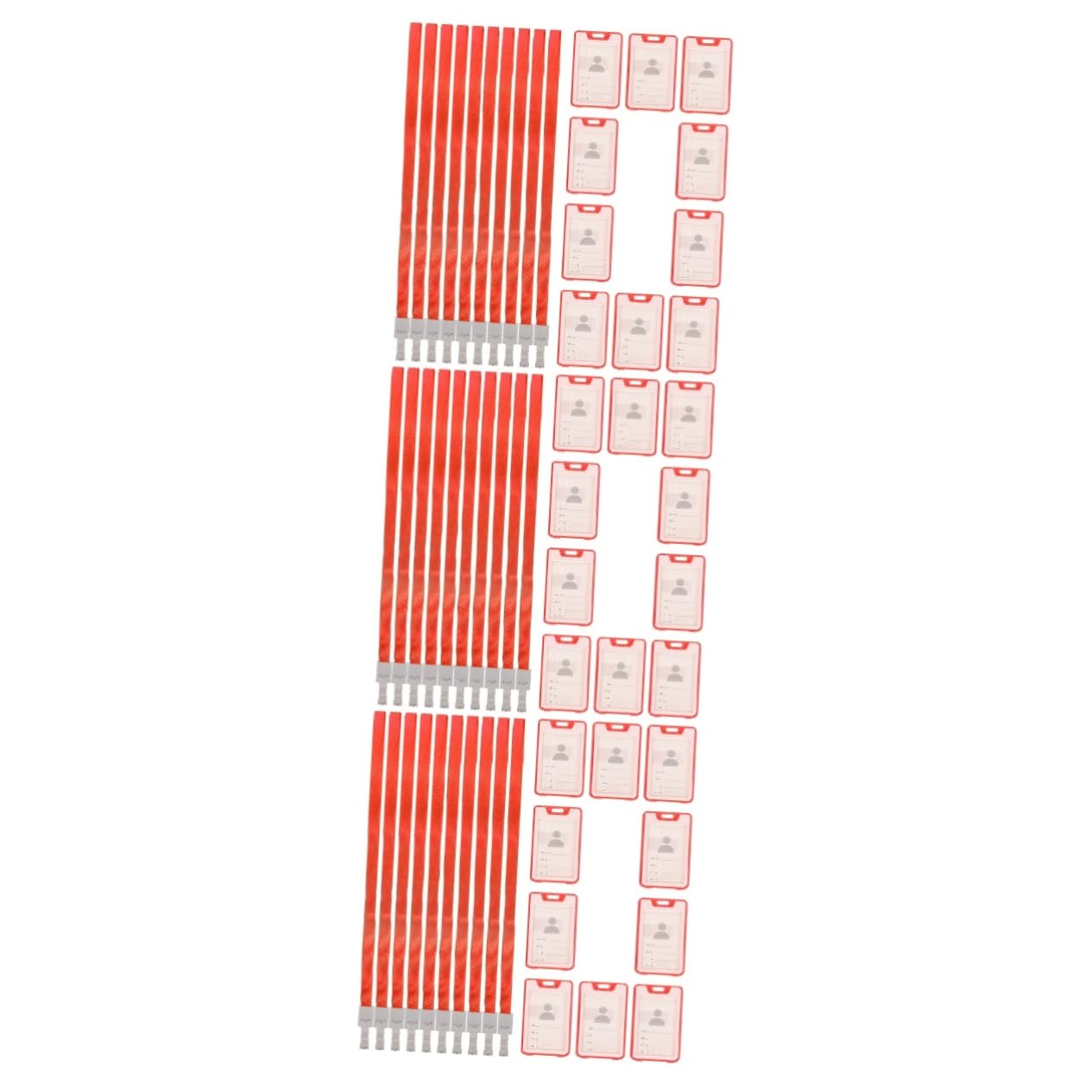 TEHAUX 30piezas Fundas Para Tarjetas De Identificación Con Cordón De Protección Transparente y Ligera Para Oficina y Eventos