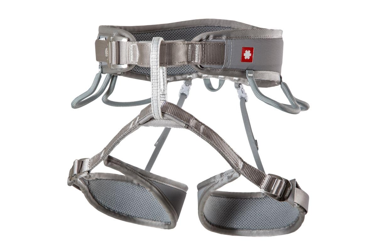 Ocun Twist Grau - Leichter bequemer 3-Schnallen Klettergurt, Größe XS-M - Farbe Grey Silver