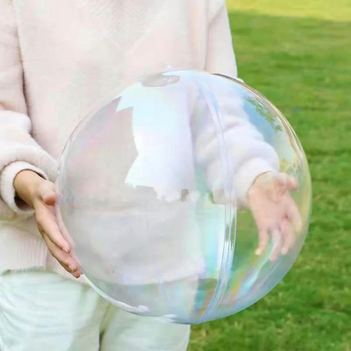 Adornos Transparentes de Navidad, Bola rellenable Artesanal Transparente, decoración del hogar, Boda, jardín, árbol Colgante, Caja de Regalo para Fiesta, decoración-20cm