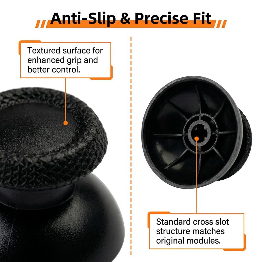 6 sztuk analogowych patyczków do kontrolera PS5, oryginalne części zamienne, 3D joystick thumbsticks, zestaw z narzędziami do napraw, antypoślizgowe zaślepki, akcesoria zapobiegające dryfowaniu
