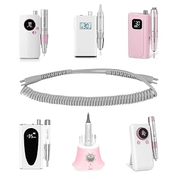 Handpiece Wire for Nail Drill Durable Riveted Connector Long-Lasting 2-Pin Plug Cord for SC320H,SC320I,SC320C,SC300F,SM200F,SC330GOnly Cord