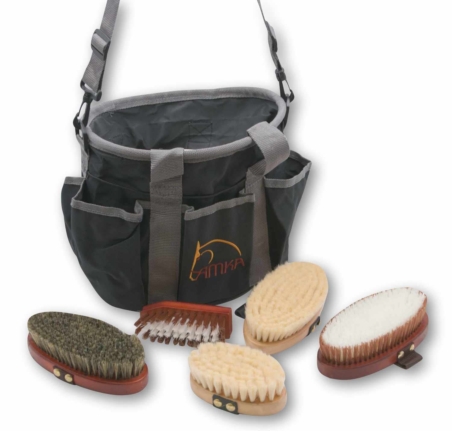 AMKA Set completo di 5 spazzole per cavalli