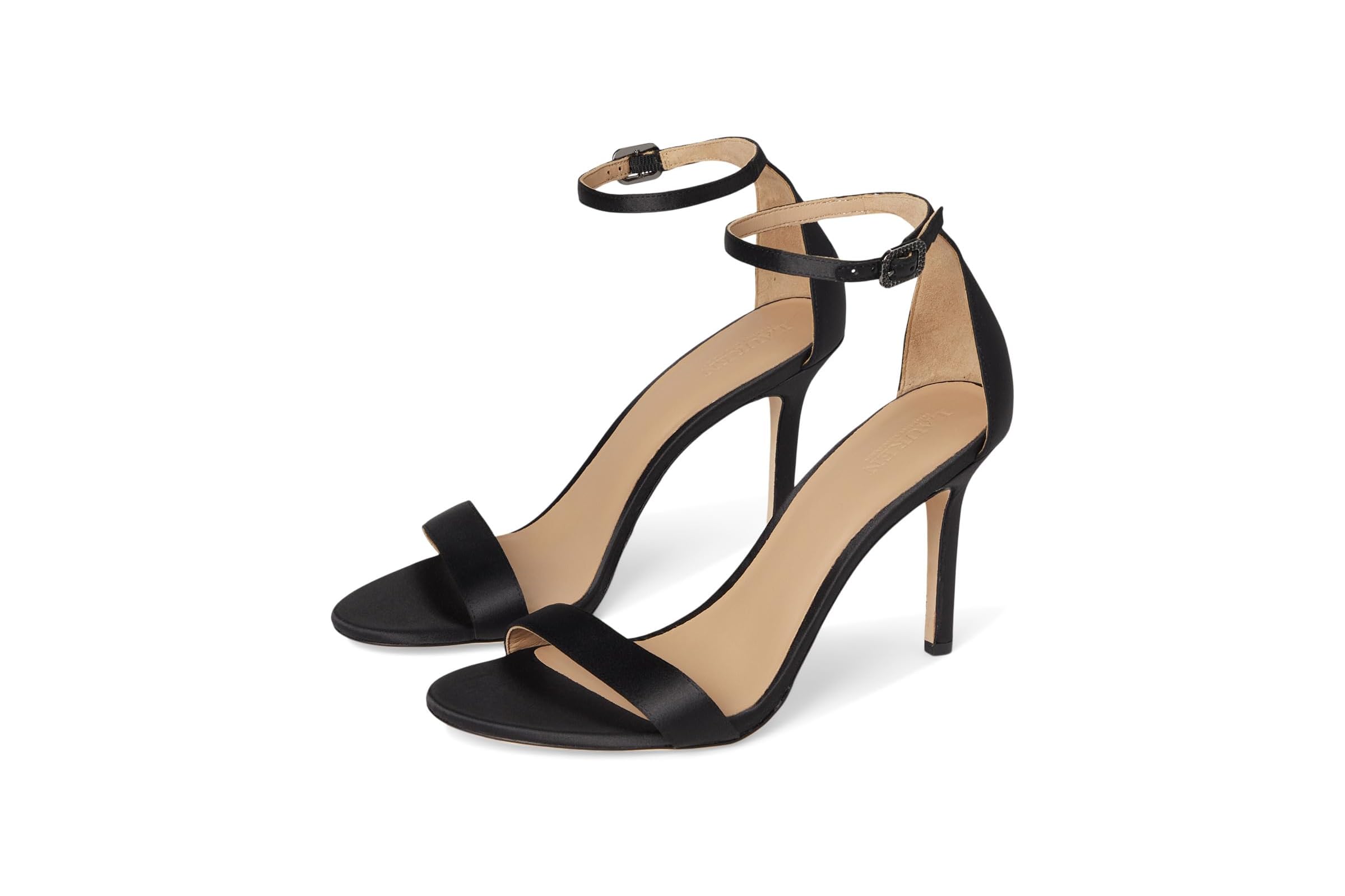 Lauren Ralph Lauren Allie Pave-Buckle Satin Sandals