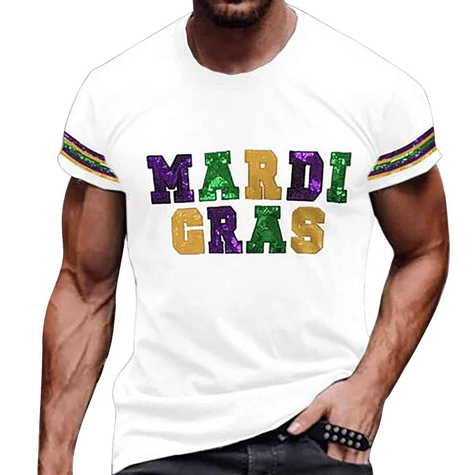 Uwdiohq Mens Ice Silk Shirt Short Sleeve Pullover Blouse Solid Color Printed Tops Casual Round Neck Breathable Sweat Absorbing Sport Shirt for Running