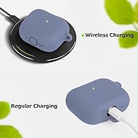 Vista 643 de Funda para AirPods Pro con kit de limpieza, funda de silicona suave para Apple AirPod Pro de 1ª/2ª generación, accesorios de funda AirPods Pro/Pro 2