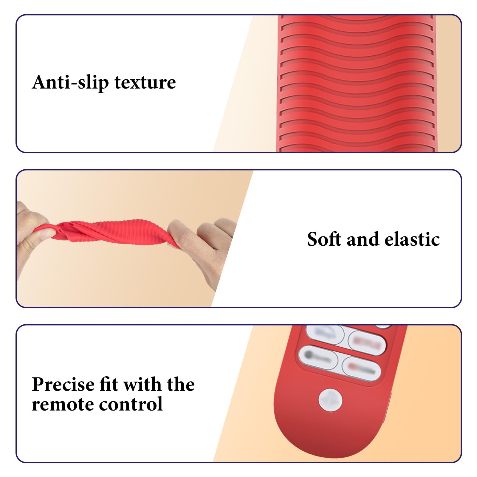 Geekria Coque en Silicone pour télécommande PS5, Absorption des Chocs, Lavable, Coque de Protection intégrale en Silicone pour télécommande PS5 (Rouge)