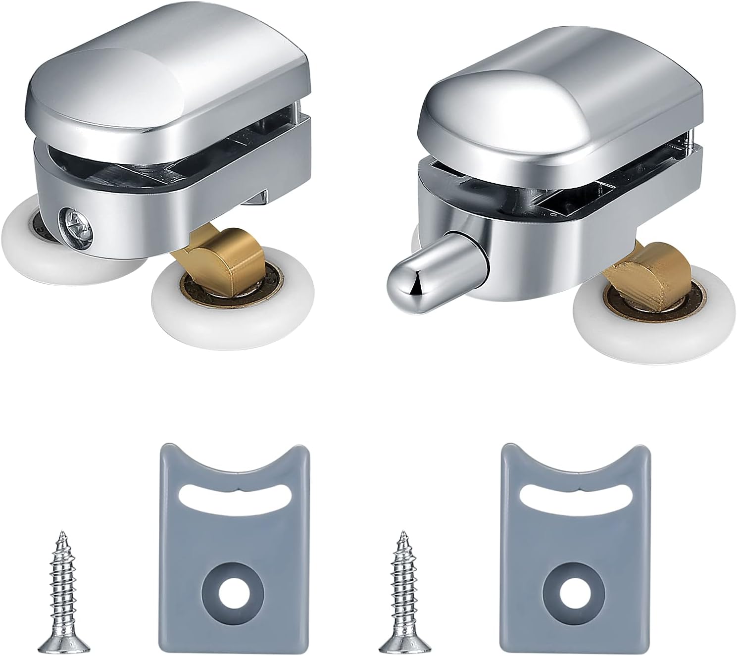 2 Pcs Shower Door Rollers, Replacement Sliding Shower Doors Runner