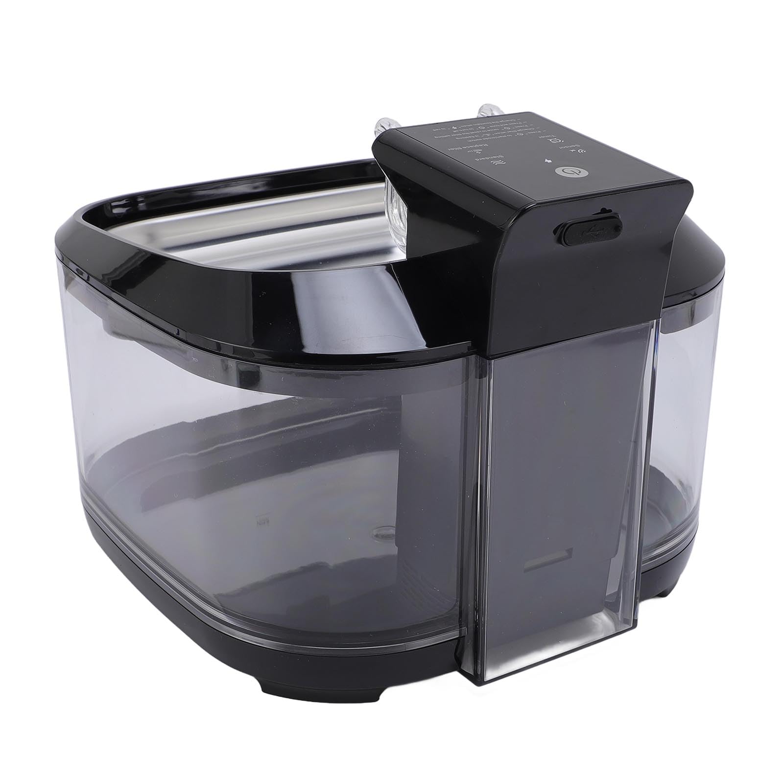 SUNGOOYUE Fuente para Mascotas Fuente de Agua Inalámbrica Recargable para Gatos con Tazón de Acero Inoxidable 4.5L Filtración de Circulación Silenciosa Diseño Transparente para Perros Gatos Uso en