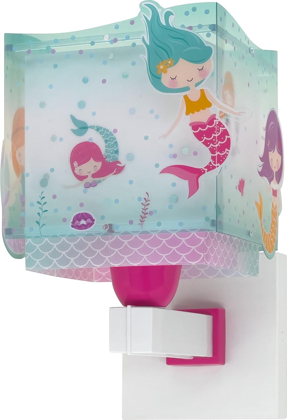 Dalber Lámpara Aplique Pared Infantil Mermaids Sirenas 63449 | Lámpara aplique de pared con instalación directa a la corriente o mediante cable con interruptor incluido.