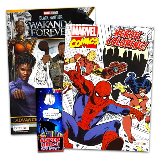 Marvel Avengers - Super set di libri da colorare per bambini e adulti, con 2 libri da colorare avanzati dei supereroi Avengers con Iron Man, Capitan America, molto altro ancora | Libri da colorare