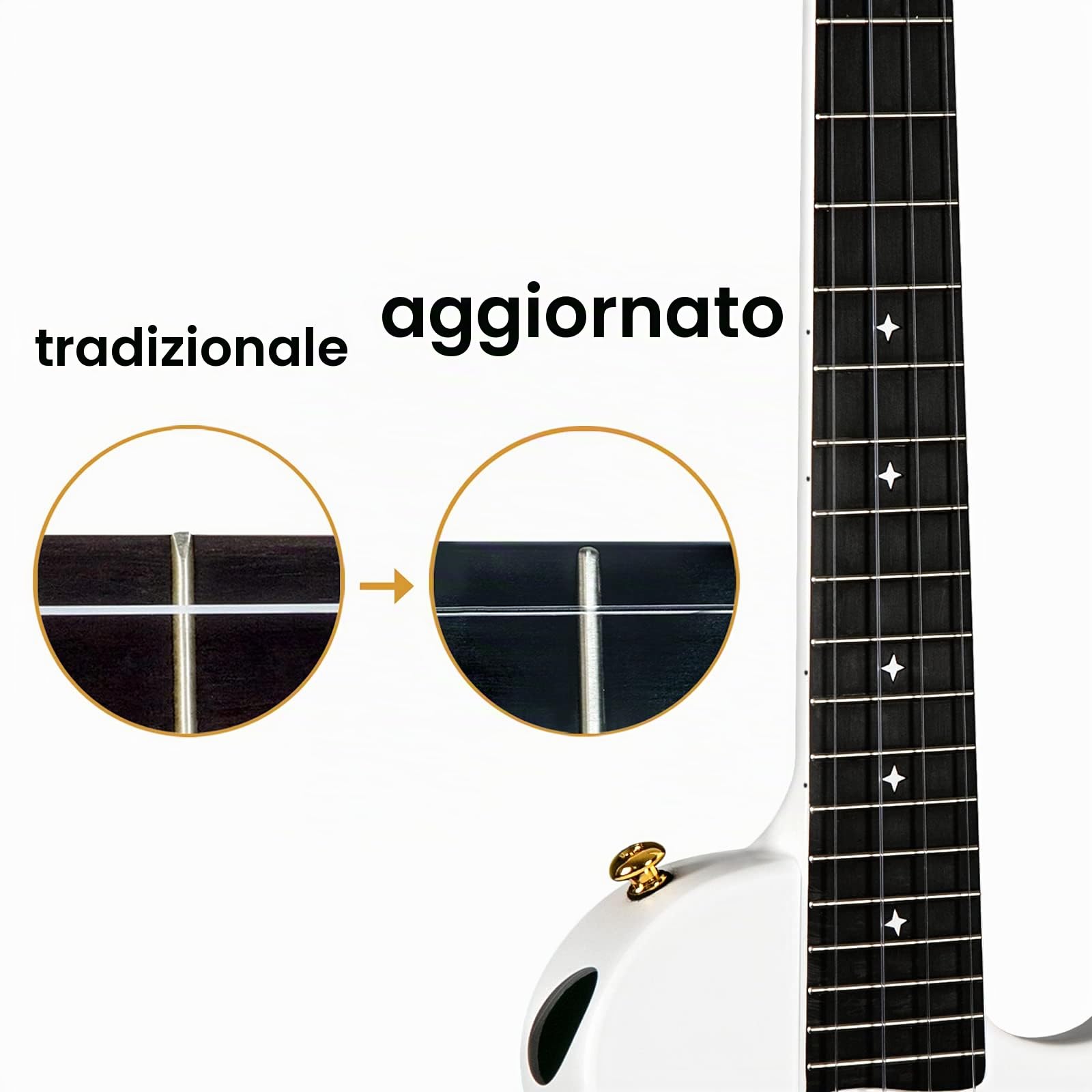 Enya - Ukulele tenore da viaggio, in fibra di carbonio, corpo cutaway, per adulti, 66 cm, con kit per principianti, con custodia, tracolla, capotasto e corde (Nova U Pro, bianco)