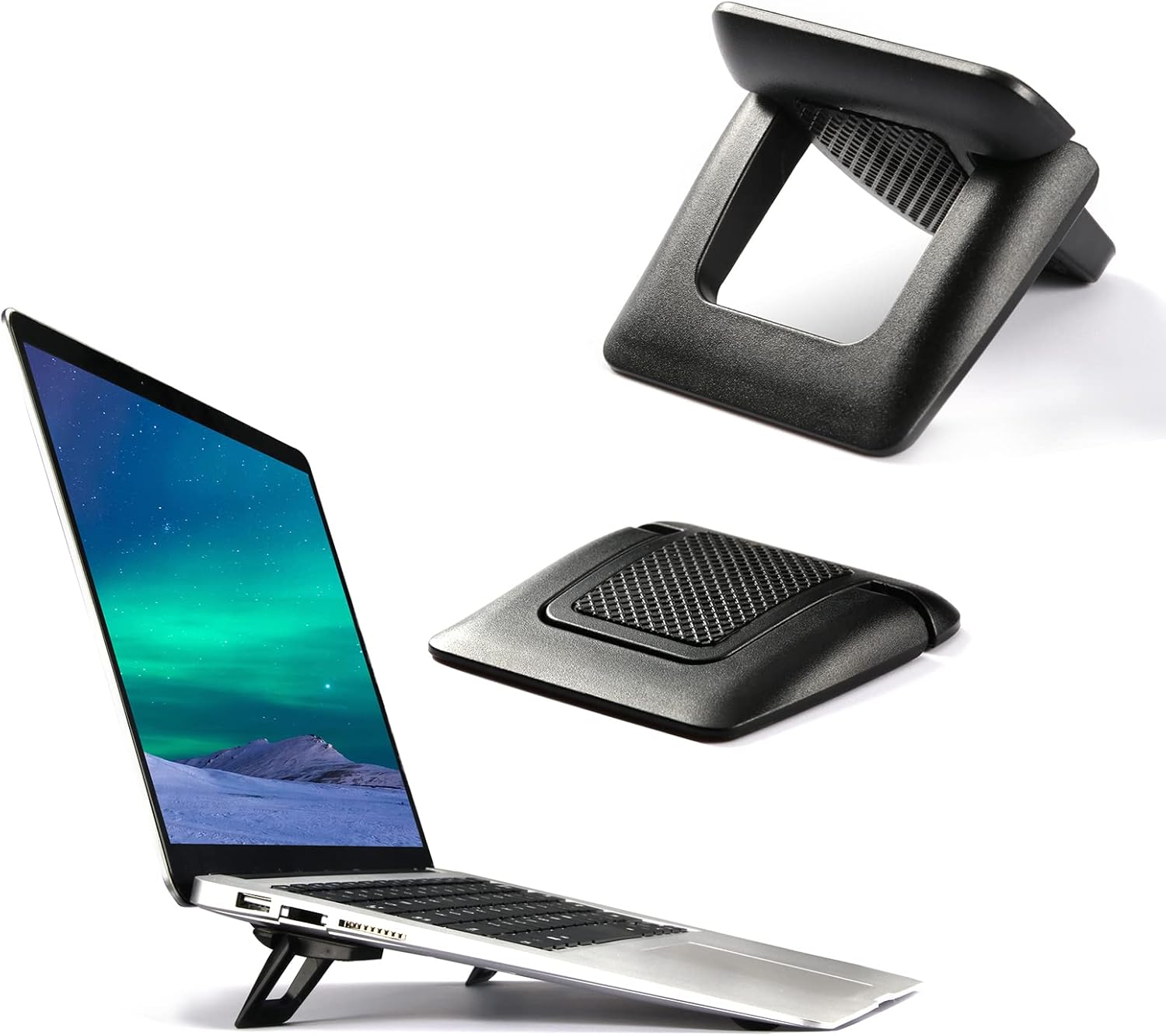 Portable Laptop Stand for Desk, Hide Keyboard Riser
