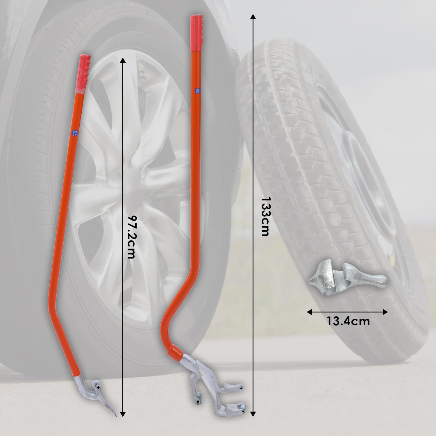 AIM Tools Cambiador neumáticos 17,5 a 24,5" Herramienta extracción Montaje y desmontaje para camión sin cámara guardaespaldas Adicional Cambio Manual Ruedas para reparación automóviles y Camiones
