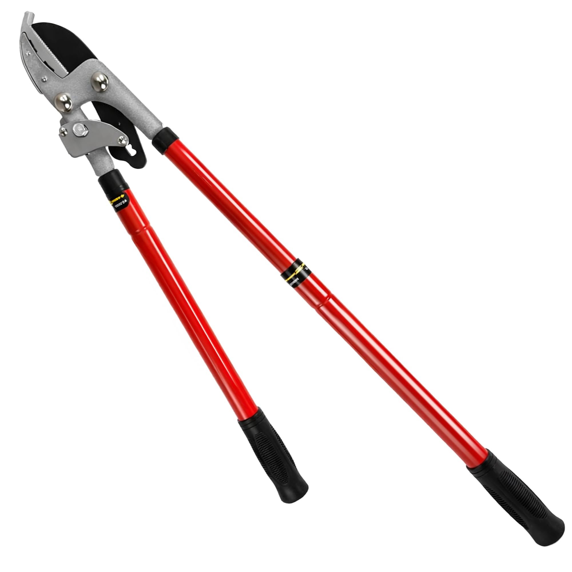 ZAVIA Telescopic Ratchet Anvil Lopping Shears | Extendable Lopper for Cutting Branches | Comfy PVC Grip & High Carbon Steel Tubular Handle | Branch Lopper (Extends from 62 to 95cm Approx.)