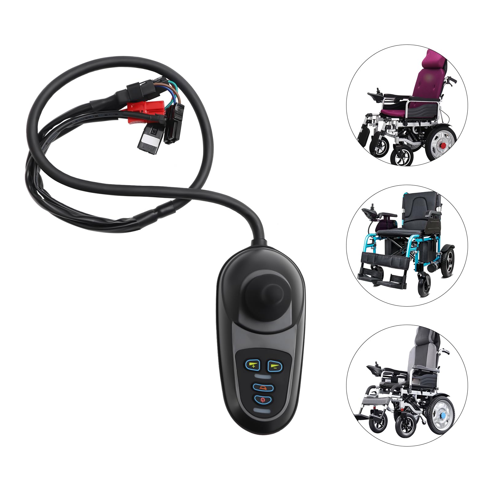 Controlador de joystick para silla de ruedas eléctrica WB5003, accesorios de movilidad eléctrica, aluminio, resistente al agua, 24 V, 50 A, 5 marchas, IPX3