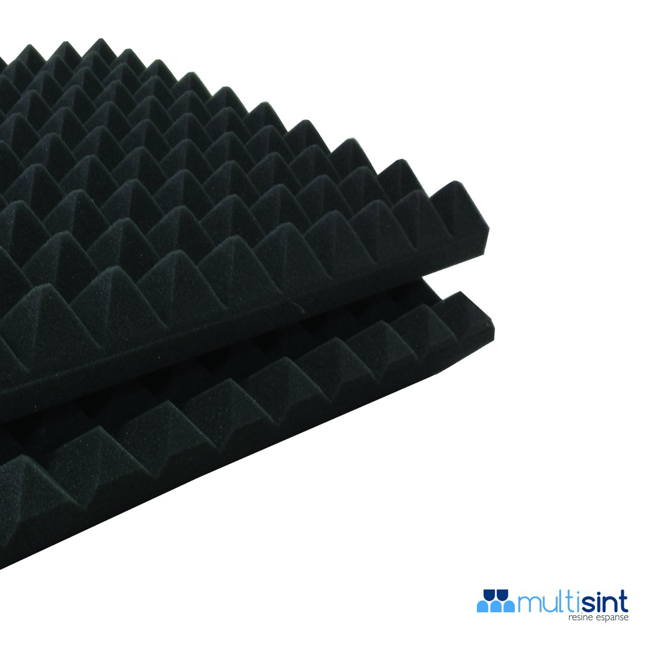 Pannelli Fonoassorbenti Piramidali Ignifughi Certificati Classe 1IM – 50 x 50 x 6cm Densità 30 + Colla MultiSpray (Confezione 30 Pannelli + 1 Bomboletta) – Produzione 100% Italiana