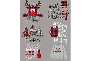 Christmas Iron On Decals: Festive T-Shirt Transfers