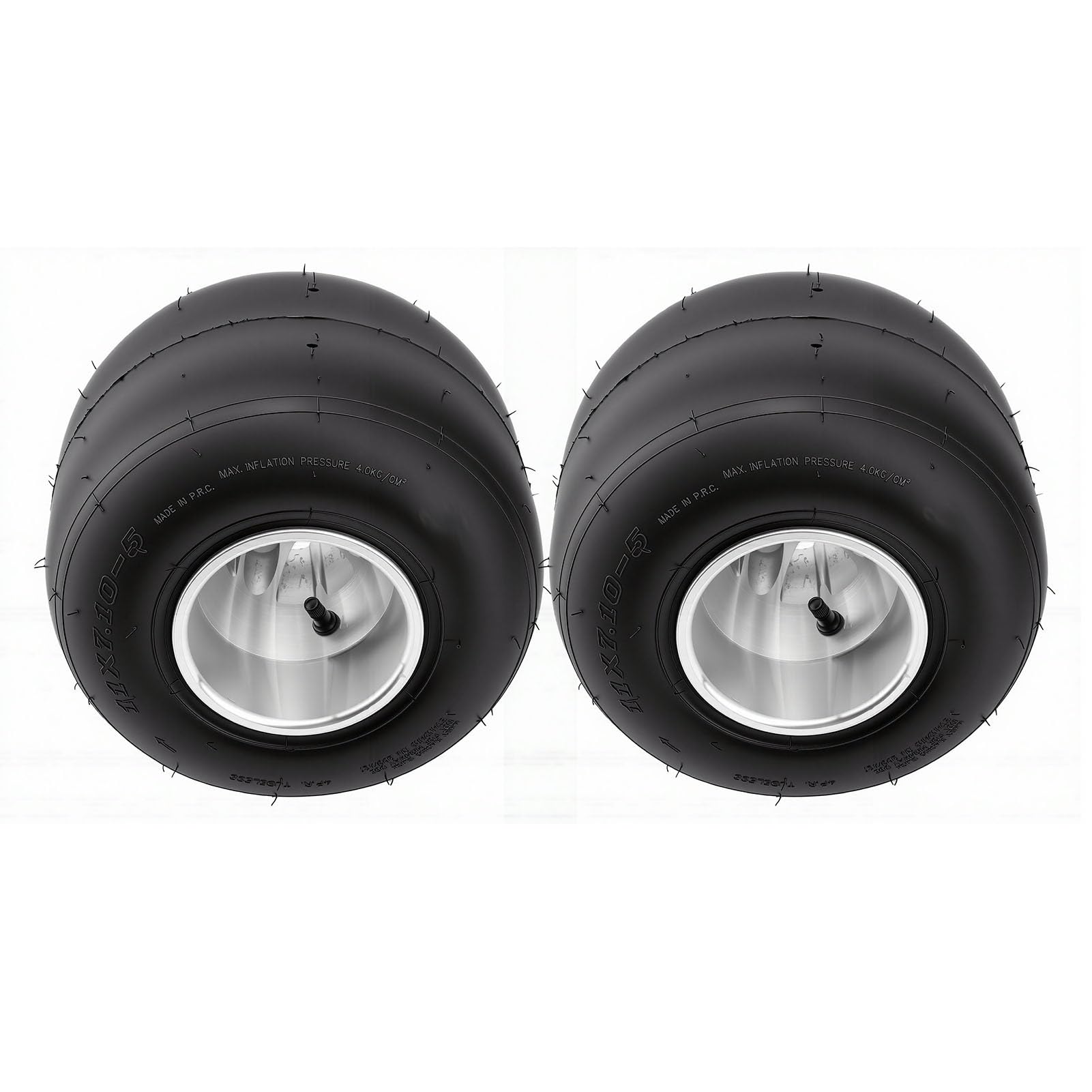Fydun Tylna Opona do Gokarta Opona Wyścigowa Kart Tylne Koło 11x7,10-5 Tubeless Slick 4PR Wstępnie Zamontowana na Lekkiej Obręczy ze Stopu Aluminium do Wózka Wyścigowego Quad