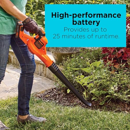 BLACK+DECKER 20V MAX* Cordless Sweeper with Power Boost, Leaf Blower with Battery and Charger (LSW321) - image 4
