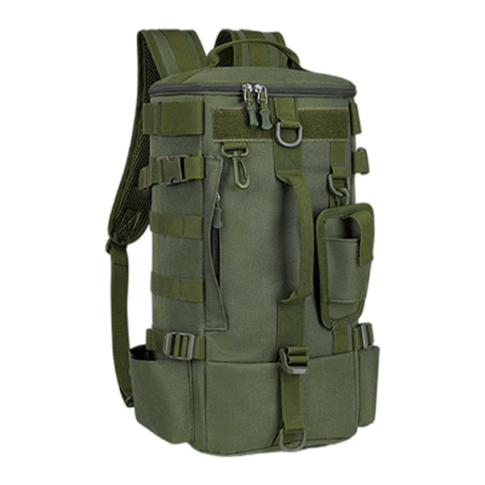 Borsa per attrezzatura da pesca resistente all'acqua all'aperto con supporto per canna da pesca zaino borsa porta canna da pesca, Verde