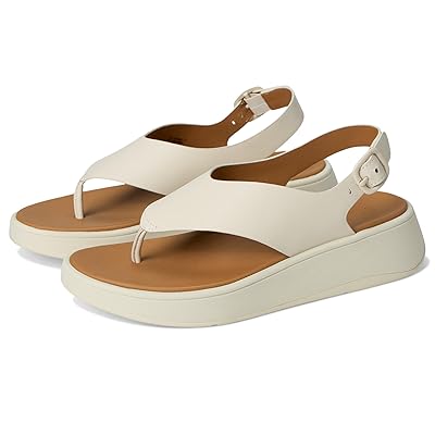 FitFlop F Mode Leather Flatform Back Strap Toe/Post Sandals Women