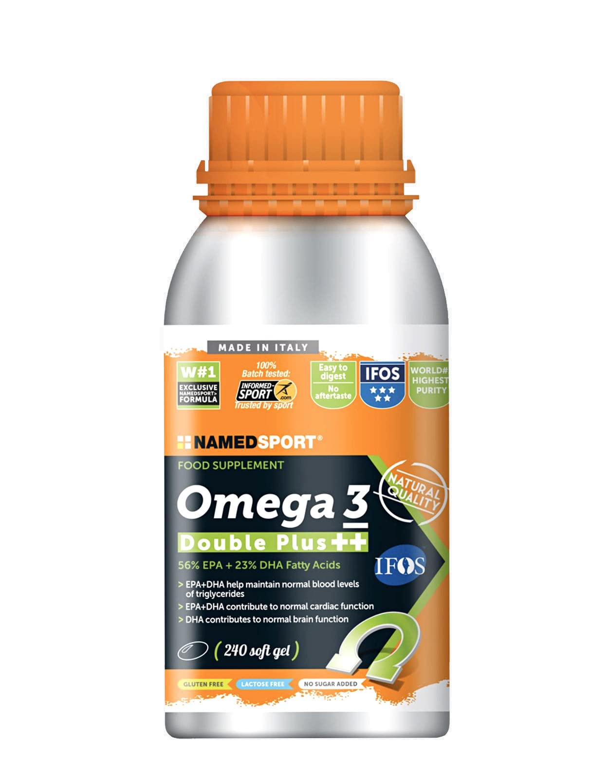 Named Sport Omega 3 Double Plus ++ Integratore Alimentare, 240 Softgel