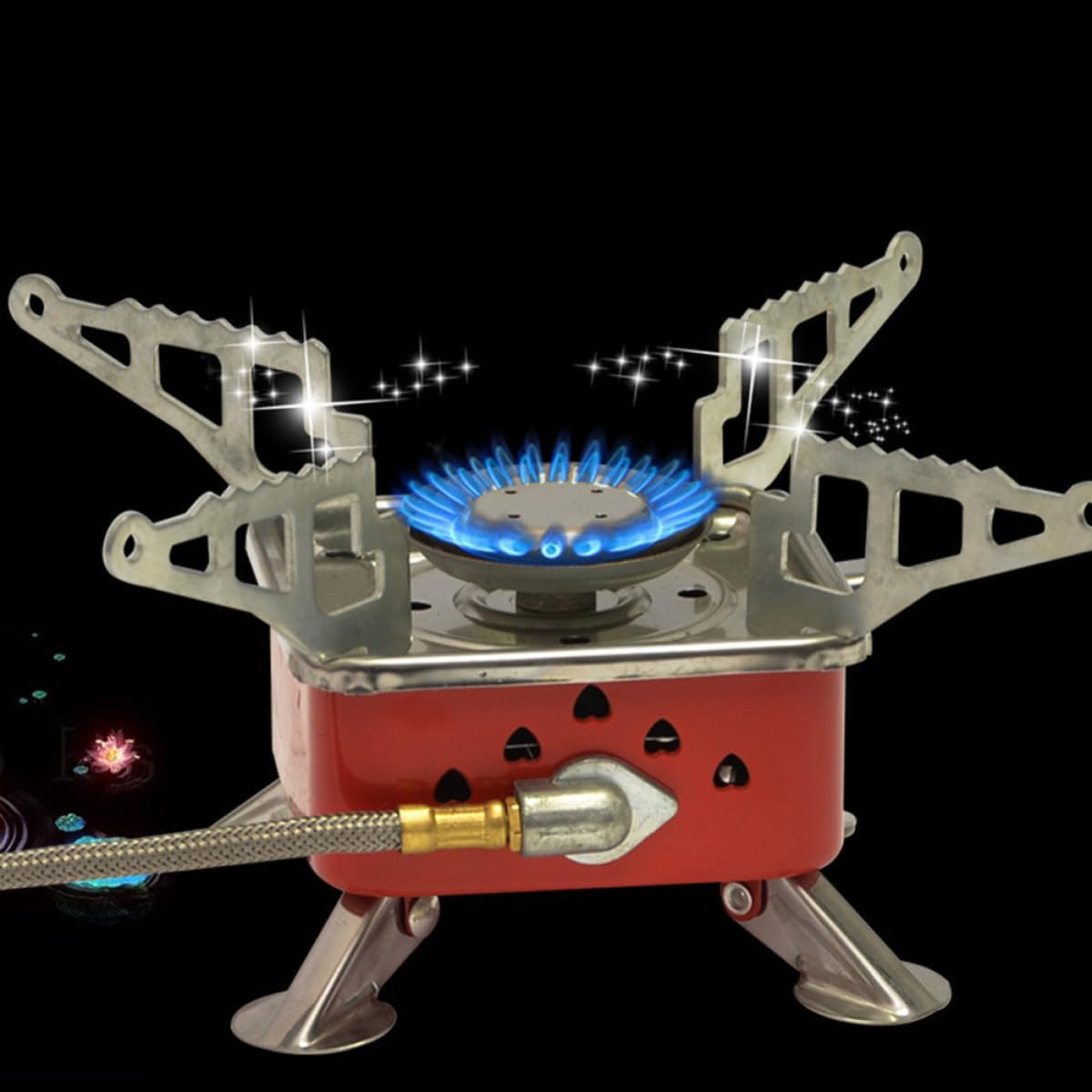 Small Foldable Outdoor Stove for Camping Trips with Storage Bag