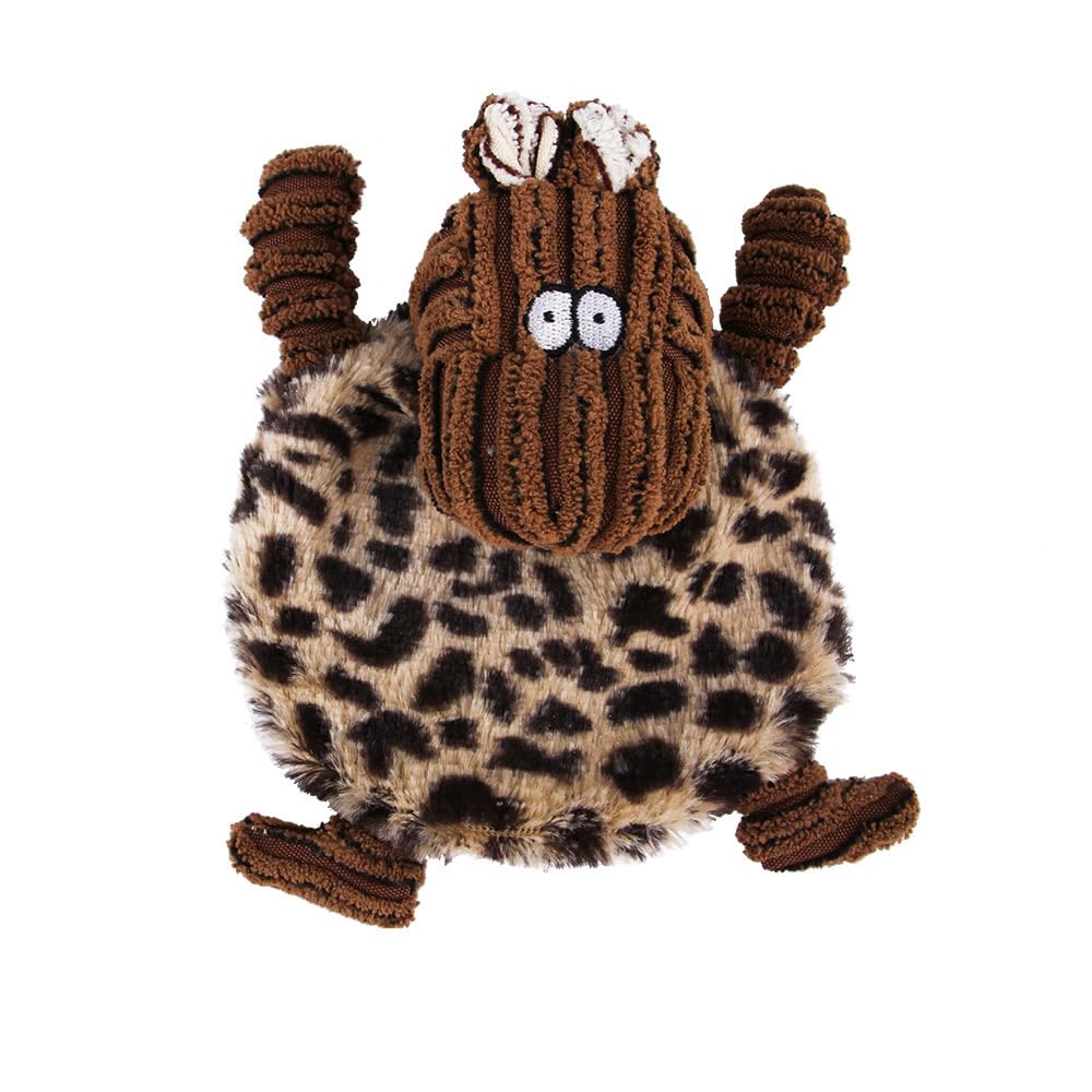 BT Bears Squeaky Dog Play Toys,Interactive Dog Chew Toy with Crinkle Paper for Small Medium Dogs,Leopard Cow
