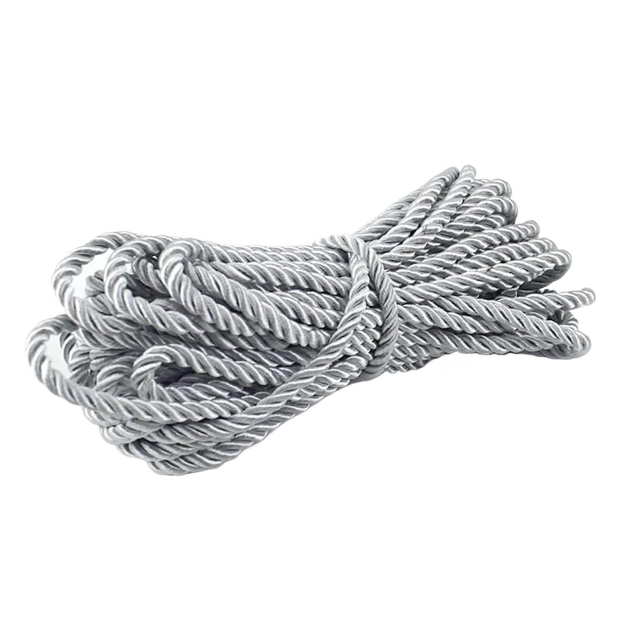 Twisted Cotton Cord 10/20M 5mm 3 Shares Twisted Cotton Nylon Cords Colorful DIY Craft Braided Decoration Rope Drawstring